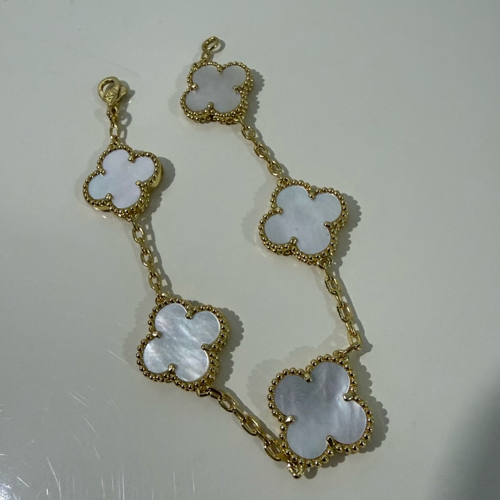 Clover Bracelet - mother pearl 925 Silver.